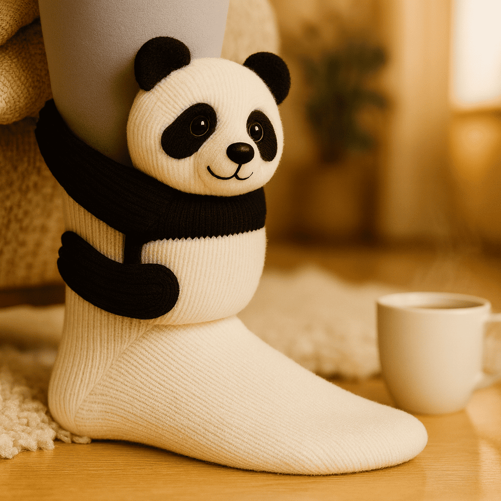 Plush Crochet Animal Socks