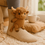 Plush Crochet Animal Socks