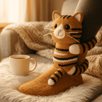 Plush Crochet Animal Socks