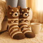 Plush Crochet Animal Socks