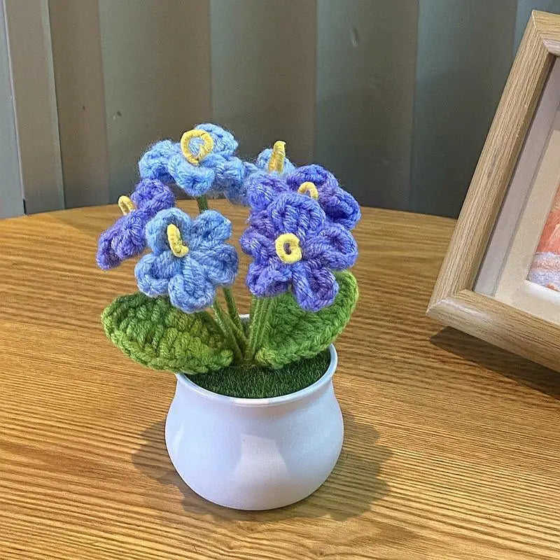 Mini Handwoven Potted Plant Decoration