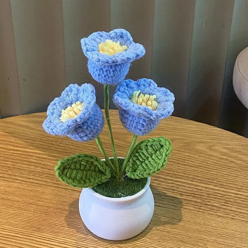 Mini Handwoven Potted Plant Decoration
